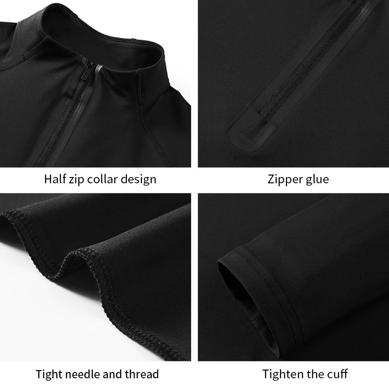 Wholesale High Quality Half Zip Sportswear Customized Logo Breathable Quick-Drying Sweatshirt